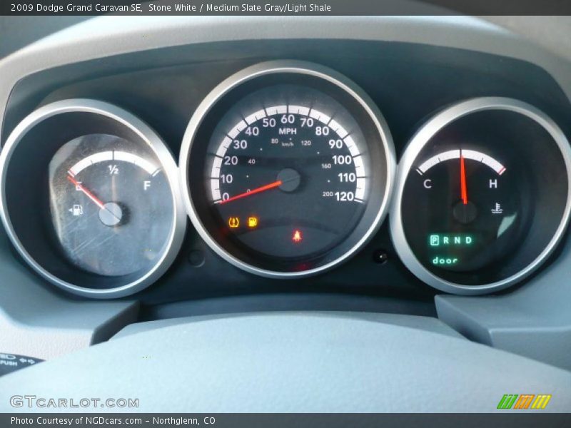 Stone White / Medium Slate Gray/Light Shale 2009 Dodge Grand Caravan SE