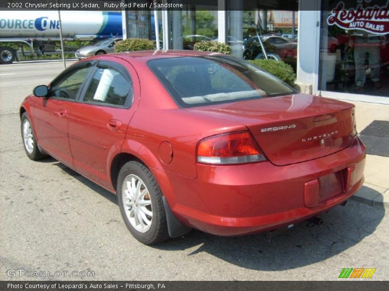 Ruby Red Pearl / Sandstone 2002 Chrysler Sebring LX Sedan