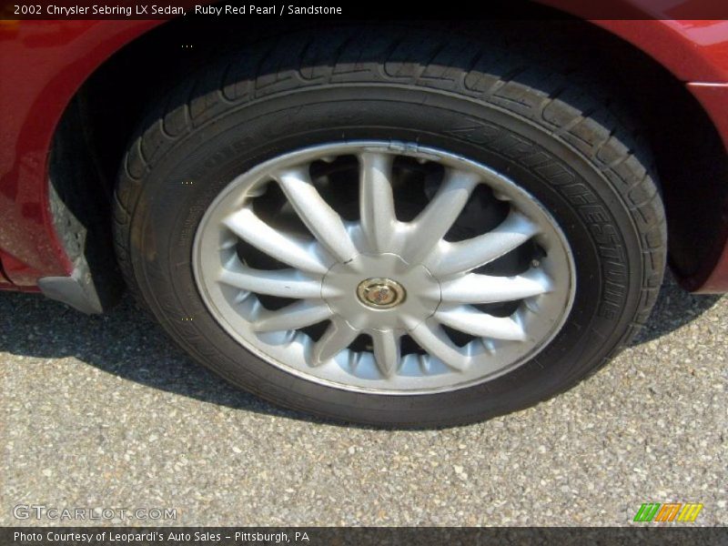 Ruby Red Pearl / Sandstone 2002 Chrysler Sebring LX Sedan