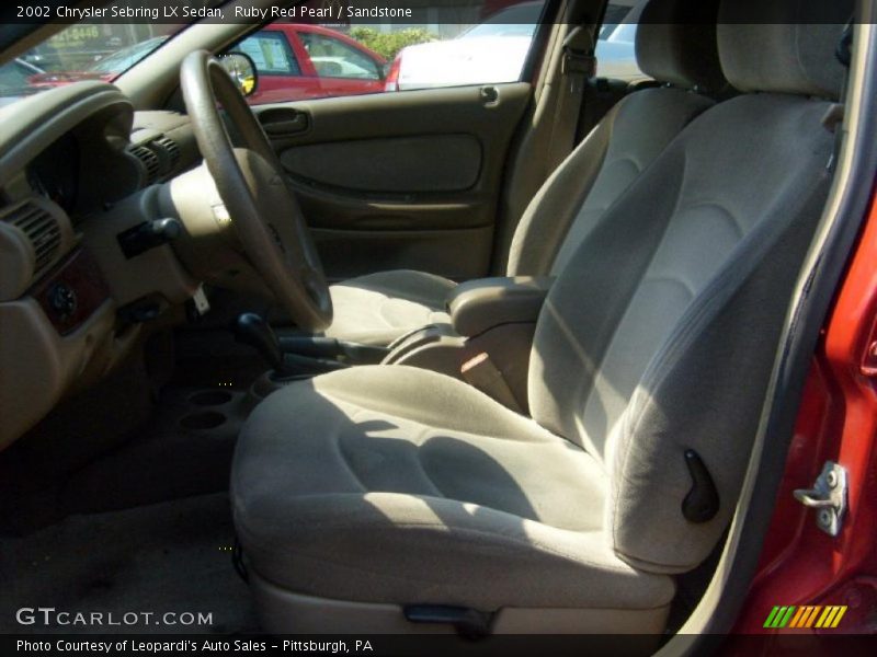 Ruby Red Pearl / Sandstone 2002 Chrysler Sebring LX Sedan