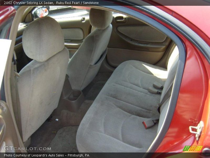 Ruby Red Pearl / Sandstone 2002 Chrysler Sebring LX Sedan