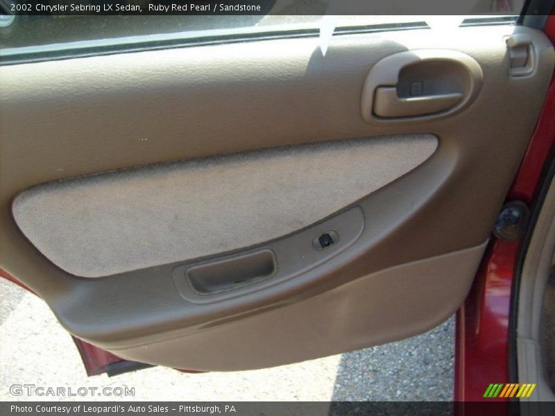 Ruby Red Pearl / Sandstone 2002 Chrysler Sebring LX Sedan