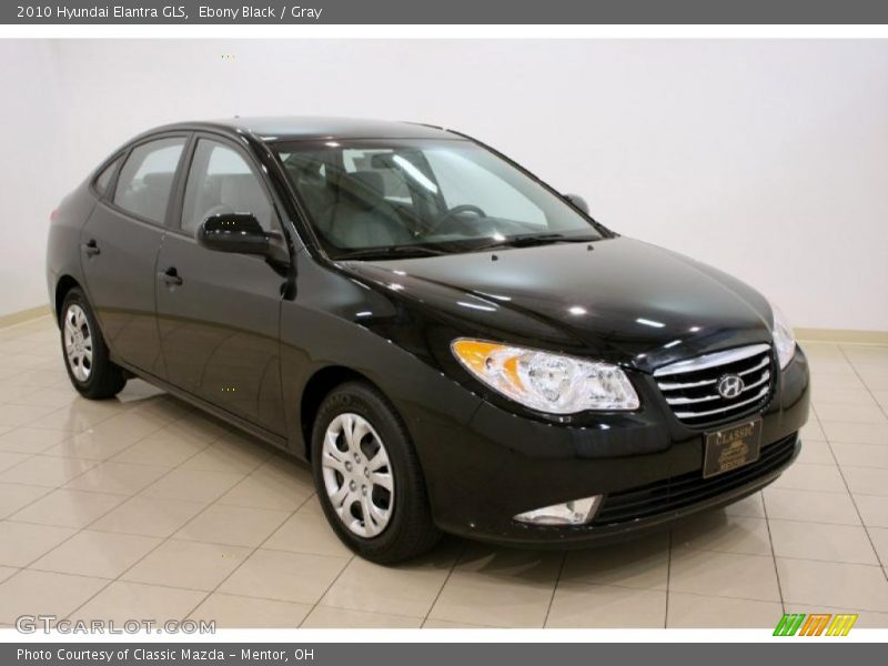 Ebony Black / Gray 2010 Hyundai Elantra GLS