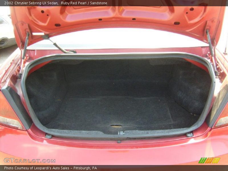 Ruby Red Pearl / Sandstone 2002 Chrysler Sebring LX Sedan