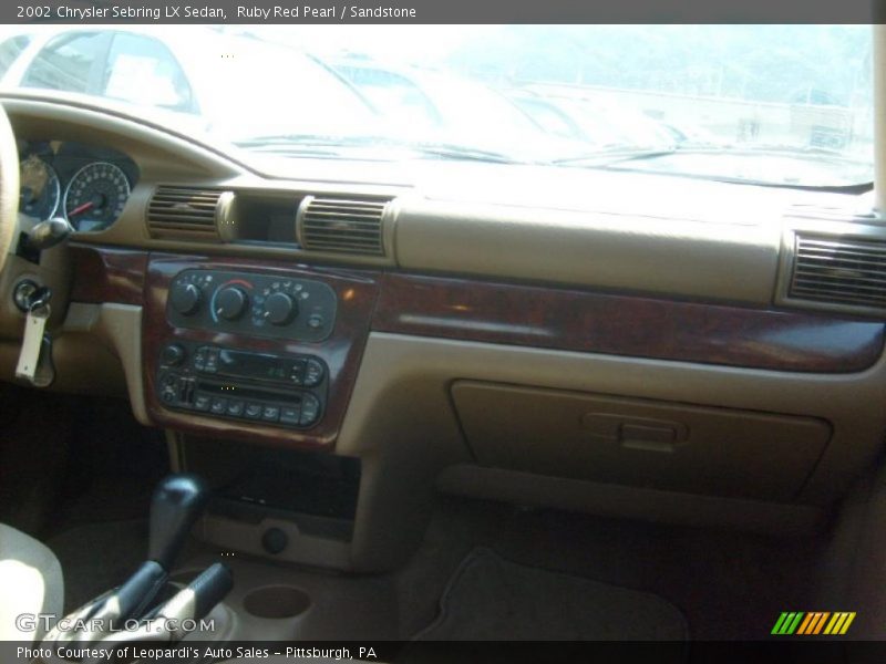 Ruby Red Pearl / Sandstone 2002 Chrysler Sebring LX Sedan