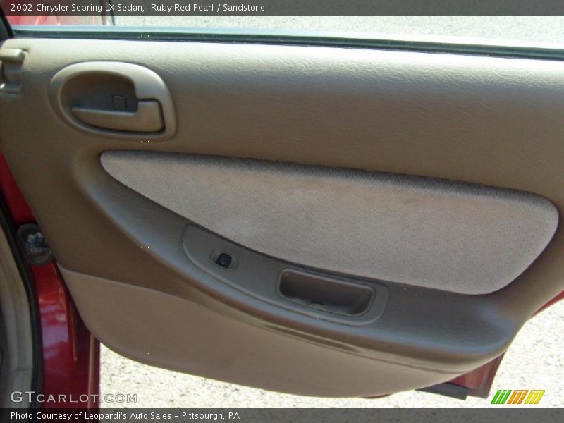 Ruby Red Pearl / Sandstone 2002 Chrysler Sebring LX Sedan