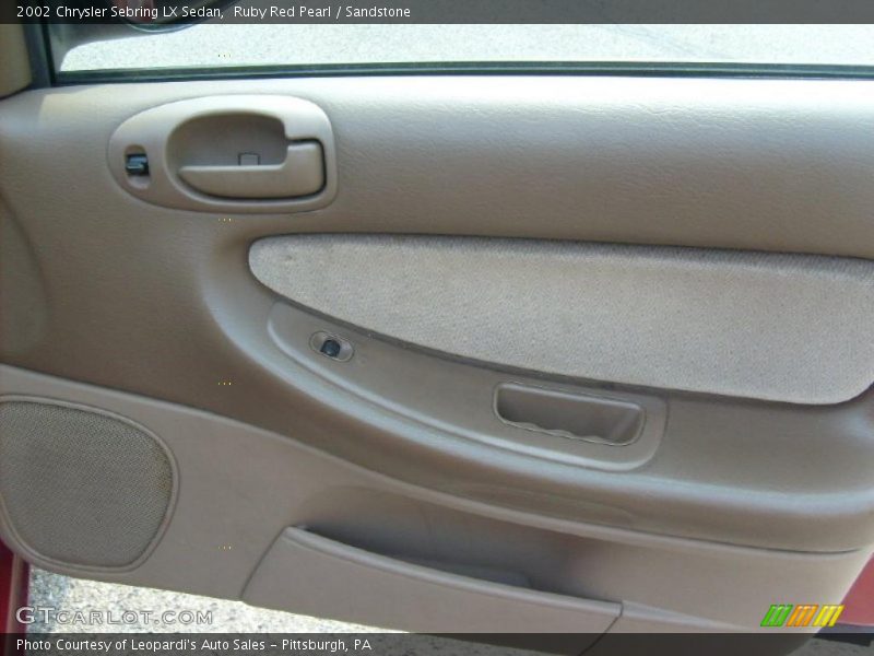 Ruby Red Pearl / Sandstone 2002 Chrysler Sebring LX Sedan
