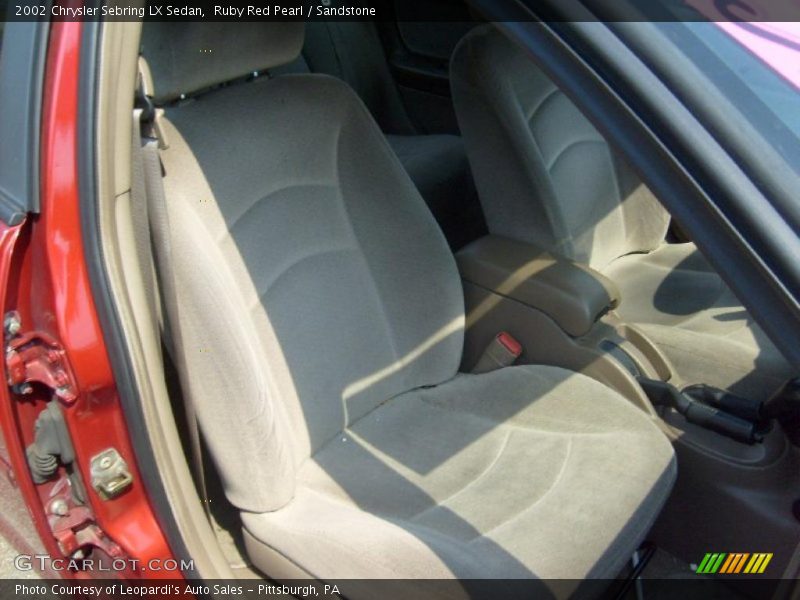 Ruby Red Pearl / Sandstone 2002 Chrysler Sebring LX Sedan