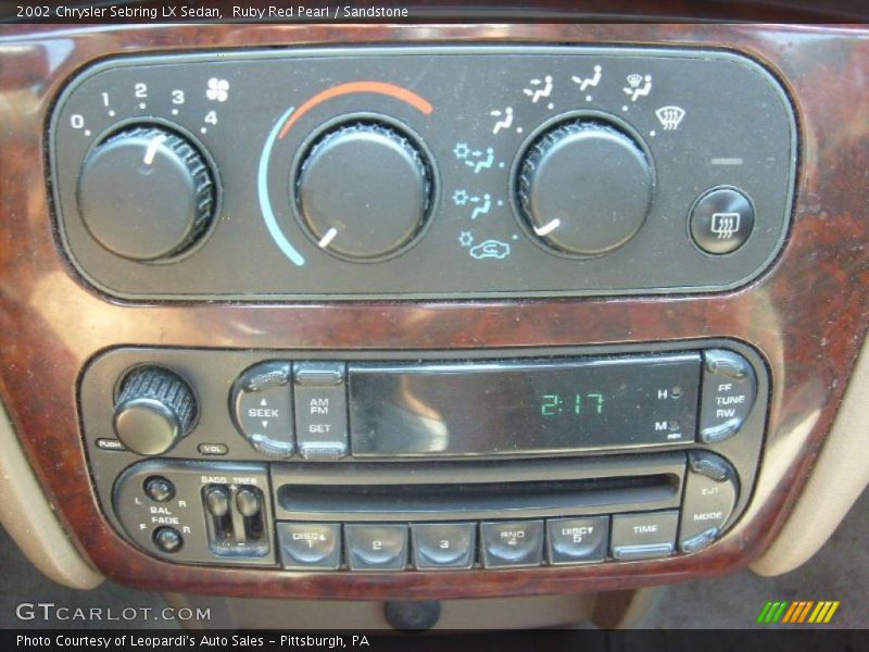 Ruby Red Pearl / Sandstone 2002 Chrysler Sebring LX Sedan
