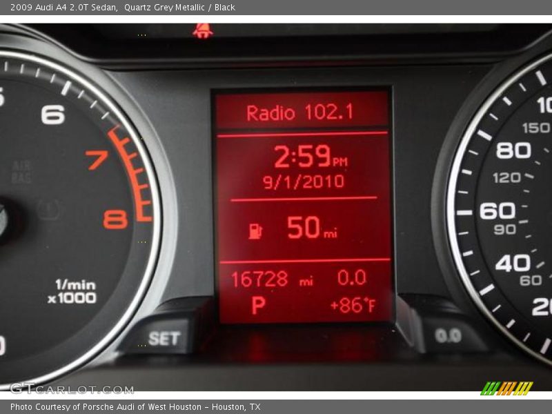 Quartz Grey Metallic / Black 2009 Audi A4 2.0T Sedan