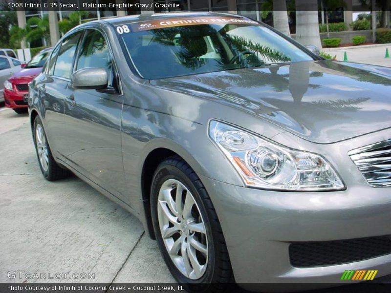 Platinum Graphite Gray / Graphite 2008 Infiniti G 35 Sedan