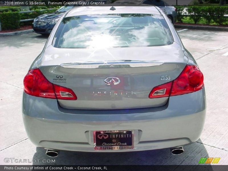 Platinum Graphite Gray / Graphite 2008 Infiniti G 35 Sedan