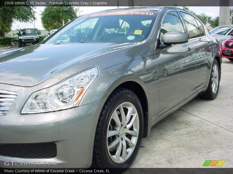 Platinum Graphite Gray / Graphite 2008 Infiniti G 35 Sedan