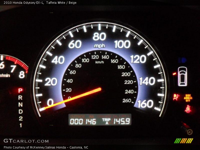 Taffeta White / Beige 2010 Honda Odyssey EX-L