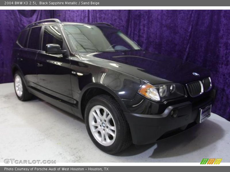 Black Sapphire Metallic / Sand Beige 2004 BMW X3 2.5i