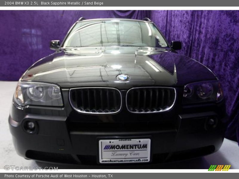 Black Sapphire Metallic / Sand Beige 2004 BMW X3 2.5i