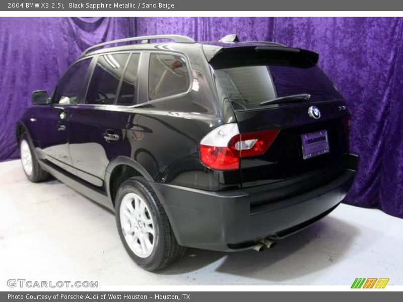 Black Sapphire Metallic / Sand Beige 2004 BMW X3 2.5i