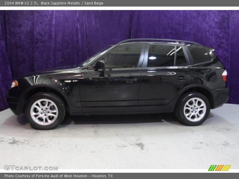 Black Sapphire Metallic / Sand Beige 2004 BMW X3 2.5i