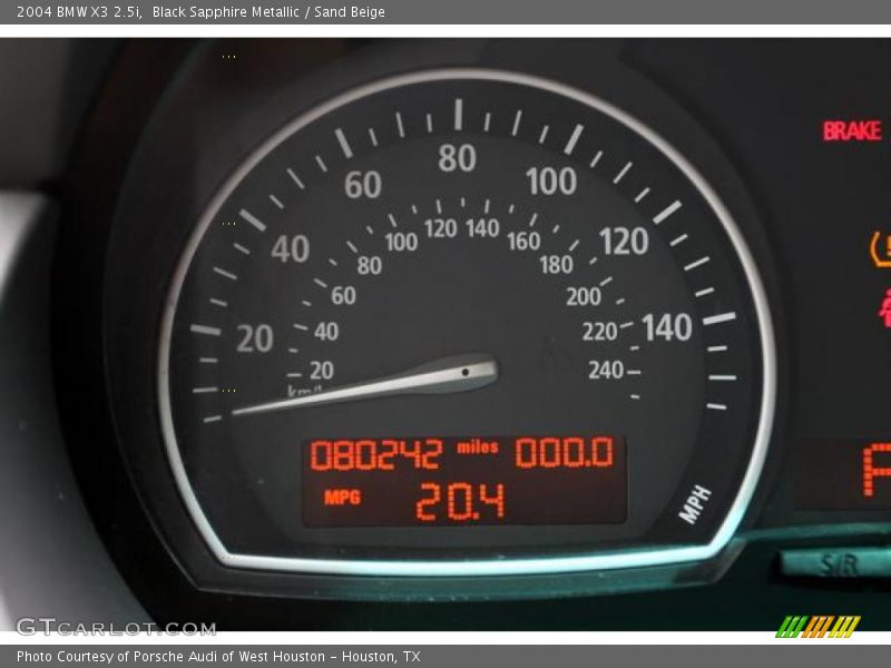 Black Sapphire Metallic / Sand Beige 2004 BMW X3 2.5i