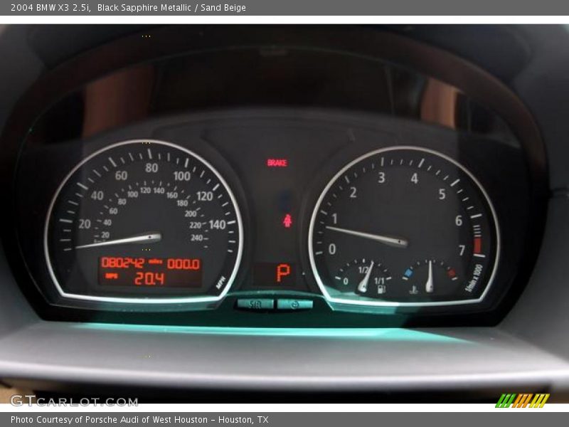 Black Sapphire Metallic / Sand Beige 2004 BMW X3 2.5i