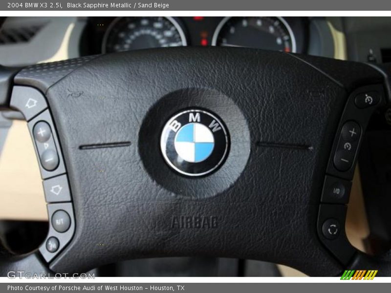 Black Sapphire Metallic / Sand Beige 2004 BMW X3 2.5i