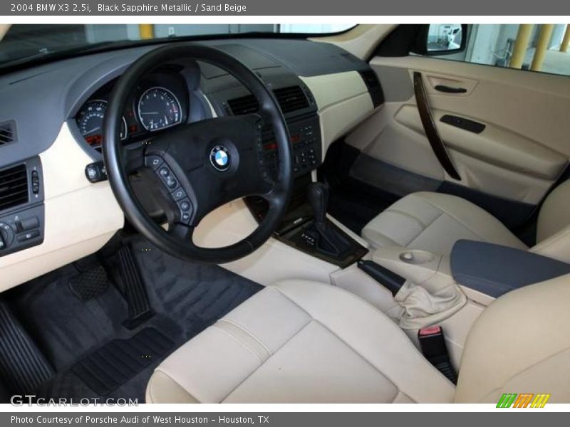 Black Sapphire Metallic / Sand Beige 2004 BMW X3 2.5i