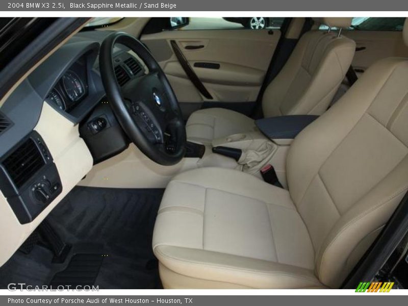 Black Sapphire Metallic / Sand Beige 2004 BMW X3 2.5i