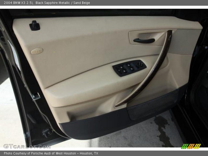 Black Sapphire Metallic / Sand Beige 2004 BMW X3 2.5i