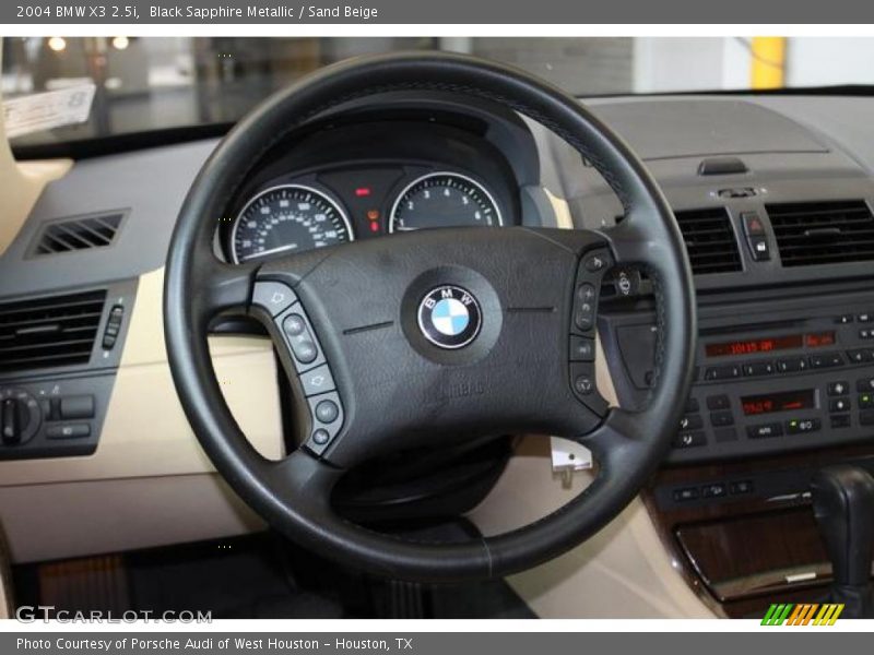 Black Sapphire Metallic / Sand Beige 2004 BMW X3 2.5i
