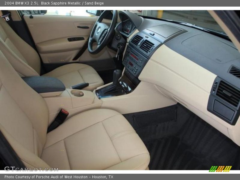 Black Sapphire Metallic / Sand Beige 2004 BMW X3 2.5i