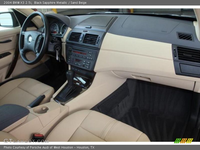Black Sapphire Metallic / Sand Beige 2004 BMW X3 2.5i