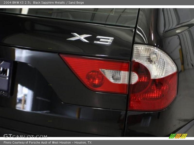 Black Sapphire Metallic / Sand Beige 2004 BMW X3 2.5i