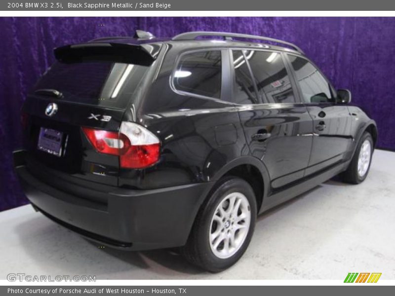 Black Sapphire Metallic / Sand Beige 2004 BMW X3 2.5i