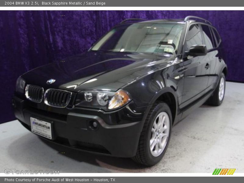 Black Sapphire Metallic / Sand Beige 2004 BMW X3 2.5i
