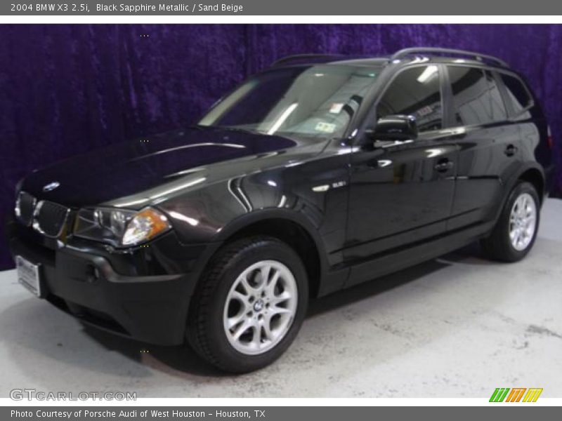Black Sapphire Metallic / Sand Beige 2004 BMW X3 2.5i