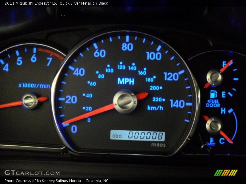 Quick Silver Metallic / Black 2011 Mitsubishi Endeavor LS