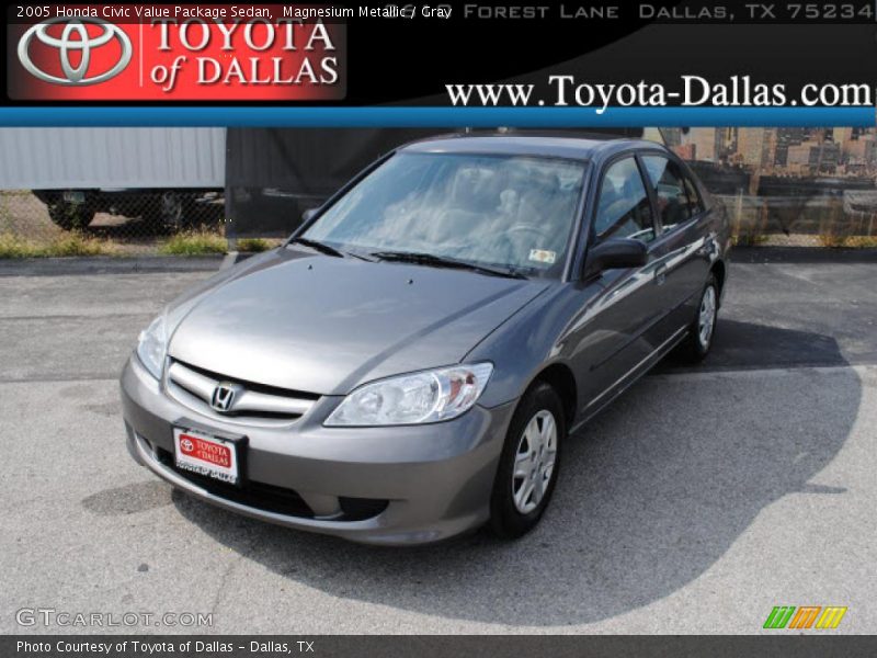 Magnesium Metallic / Gray 2005 Honda Civic Value Package Sedan