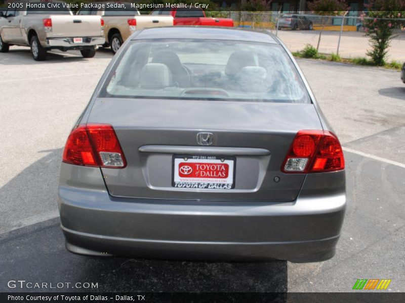 Magnesium Metallic / Gray 2005 Honda Civic Value Package Sedan