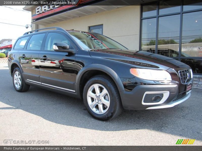 Black / Sandstone Beige 2008 Volvo XC70 AWD