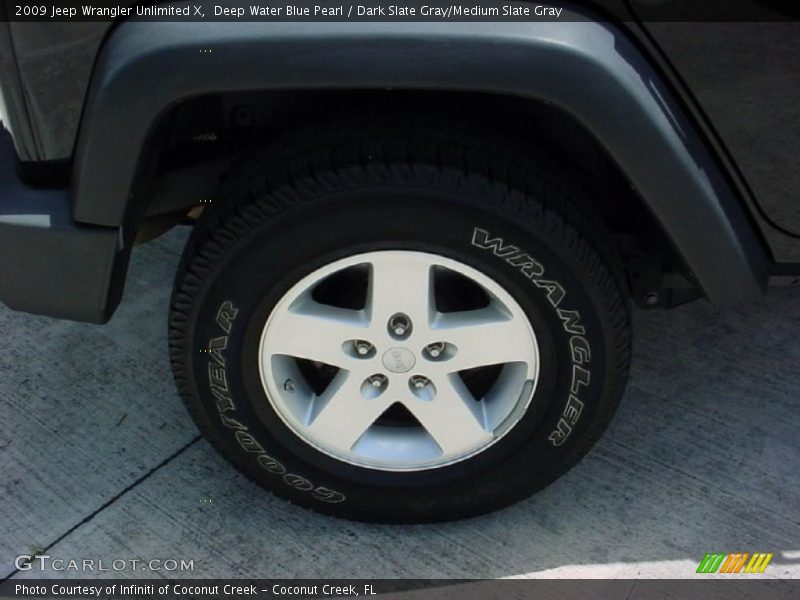 Deep Water Blue Pearl / Dark Slate Gray/Medium Slate Gray 2009 Jeep Wrangler Unlimited X