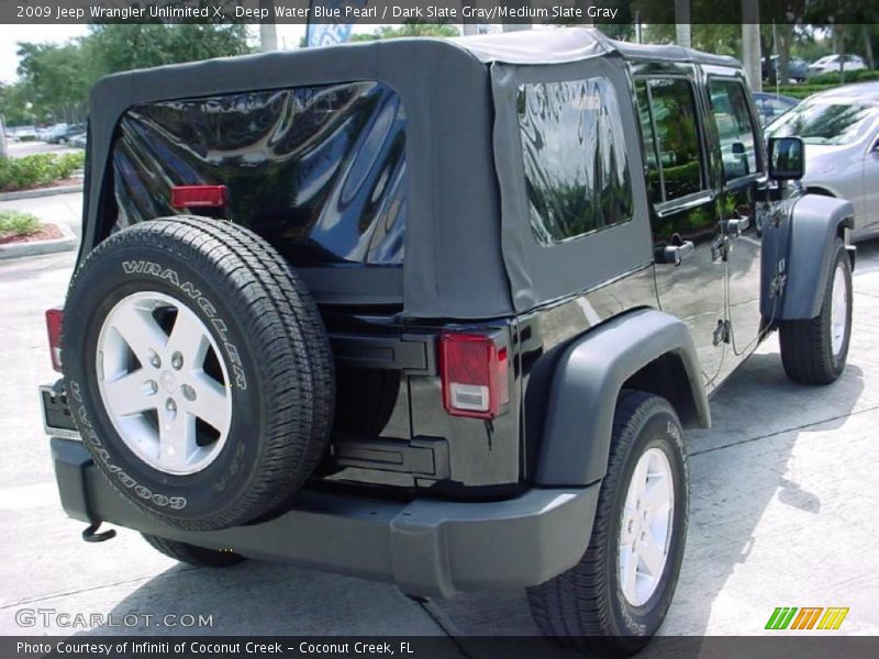 Deep Water Blue Pearl / Dark Slate Gray/Medium Slate Gray 2009 Jeep Wrangler Unlimited X
