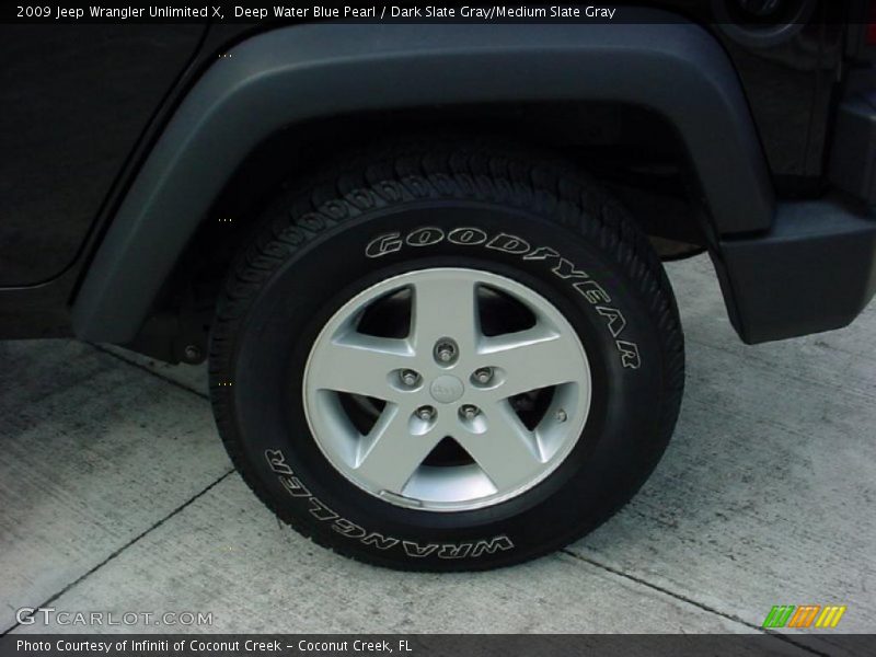 Deep Water Blue Pearl / Dark Slate Gray/Medium Slate Gray 2009 Jeep Wrangler Unlimited X