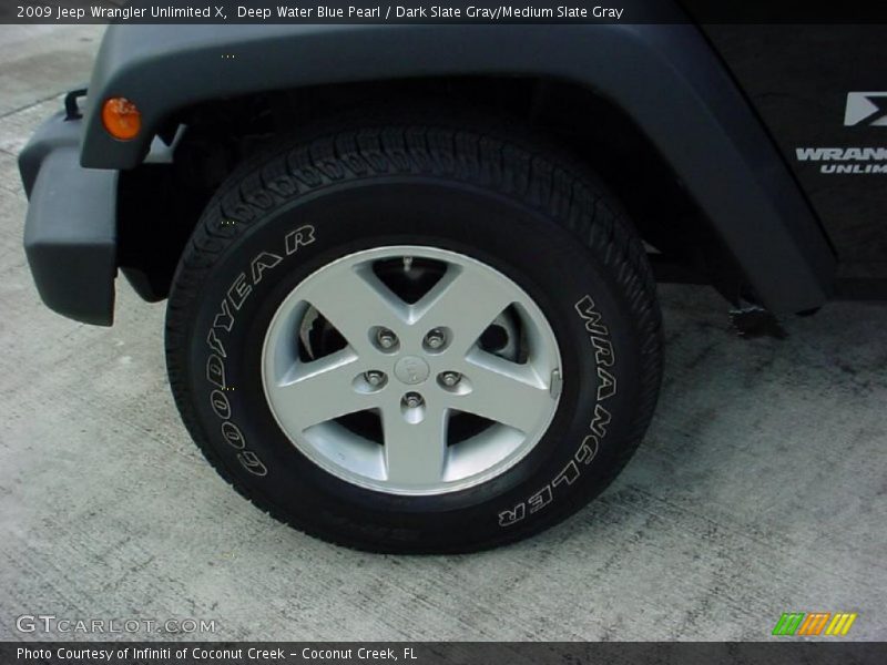Deep Water Blue Pearl / Dark Slate Gray/Medium Slate Gray 2009 Jeep Wrangler Unlimited X