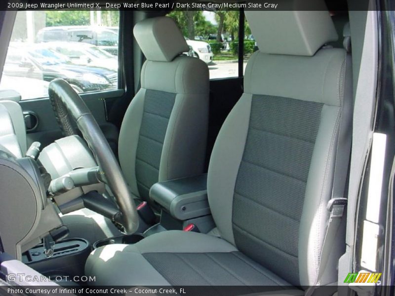 Deep Water Blue Pearl / Dark Slate Gray/Medium Slate Gray 2009 Jeep Wrangler Unlimited X