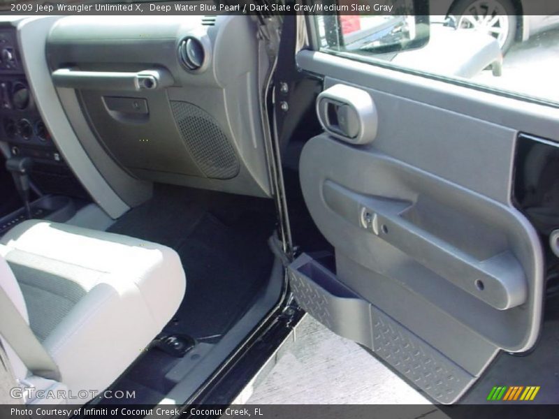 Deep Water Blue Pearl / Dark Slate Gray/Medium Slate Gray 2009 Jeep Wrangler Unlimited X