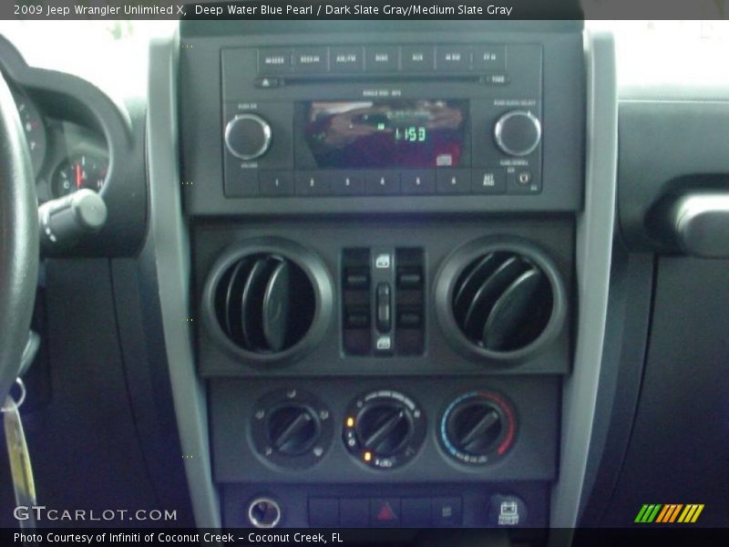 Deep Water Blue Pearl / Dark Slate Gray/Medium Slate Gray 2009 Jeep Wrangler Unlimited X