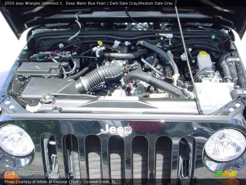 Deep Water Blue Pearl / Dark Slate Gray/Medium Slate Gray 2009 Jeep Wrangler Unlimited X
