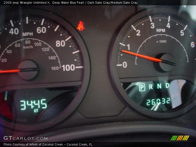 Deep Water Blue Pearl / Dark Slate Gray/Medium Slate Gray 2009 Jeep Wrangler Unlimited X
