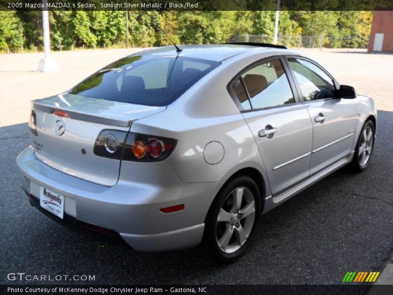 Sunlight Silver Metallic / Black/Red 2005 Mazda MAZDA3 s Sedan