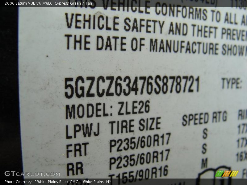 Cypress Green / Tan 2006 Saturn VUE V6 AWD